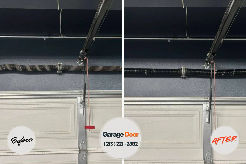 Before and after: garage door repair Mifflinburg, PA